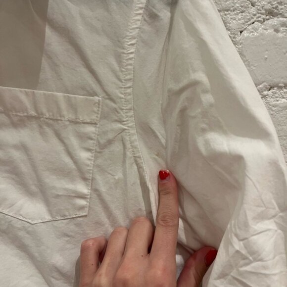 Local European Cropped White Button Down Top - Picture 7 of 8